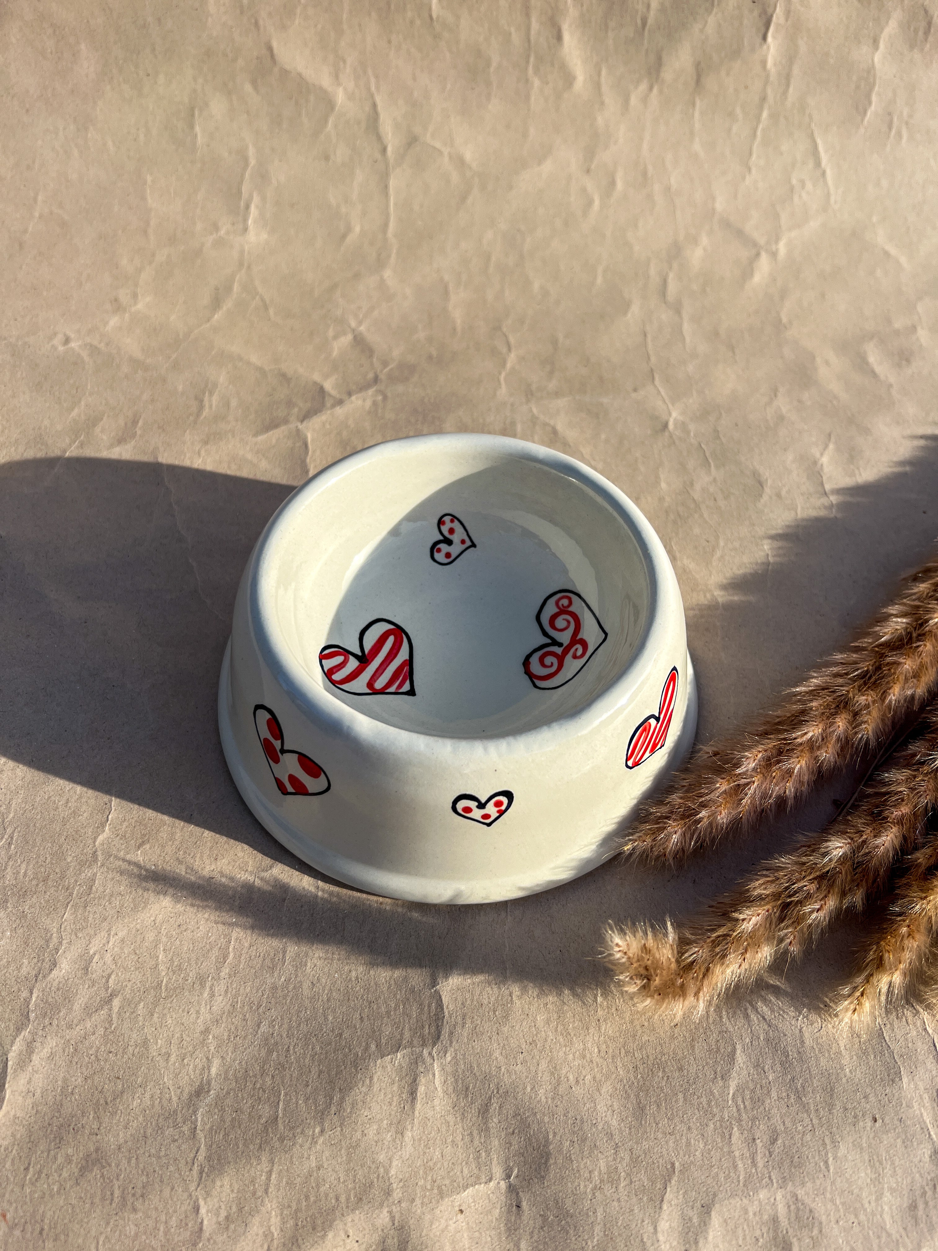 Cat Bowl - Hearts