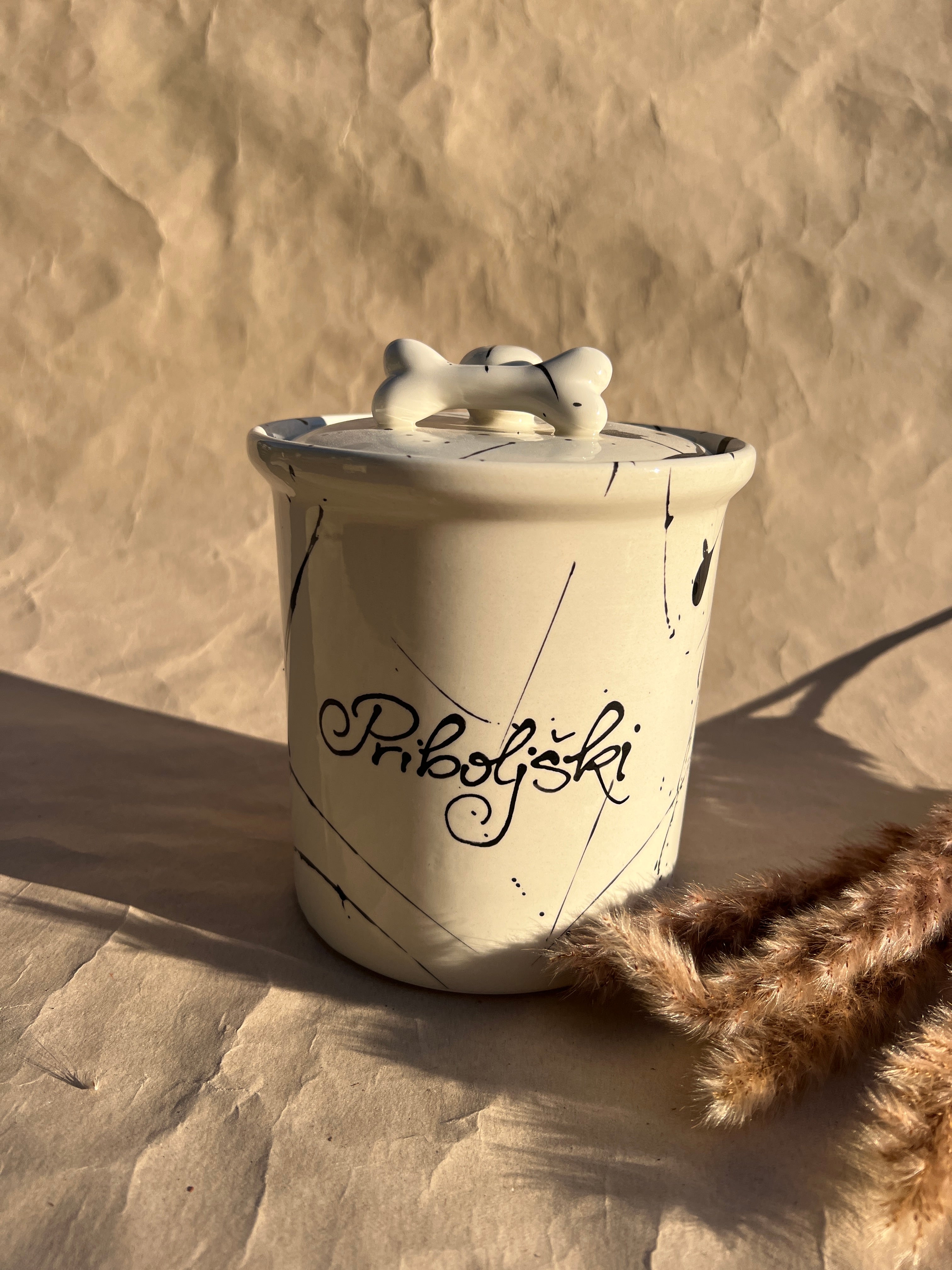 Treat Jar L - Black Splash - "Priboljški" (1,3L)