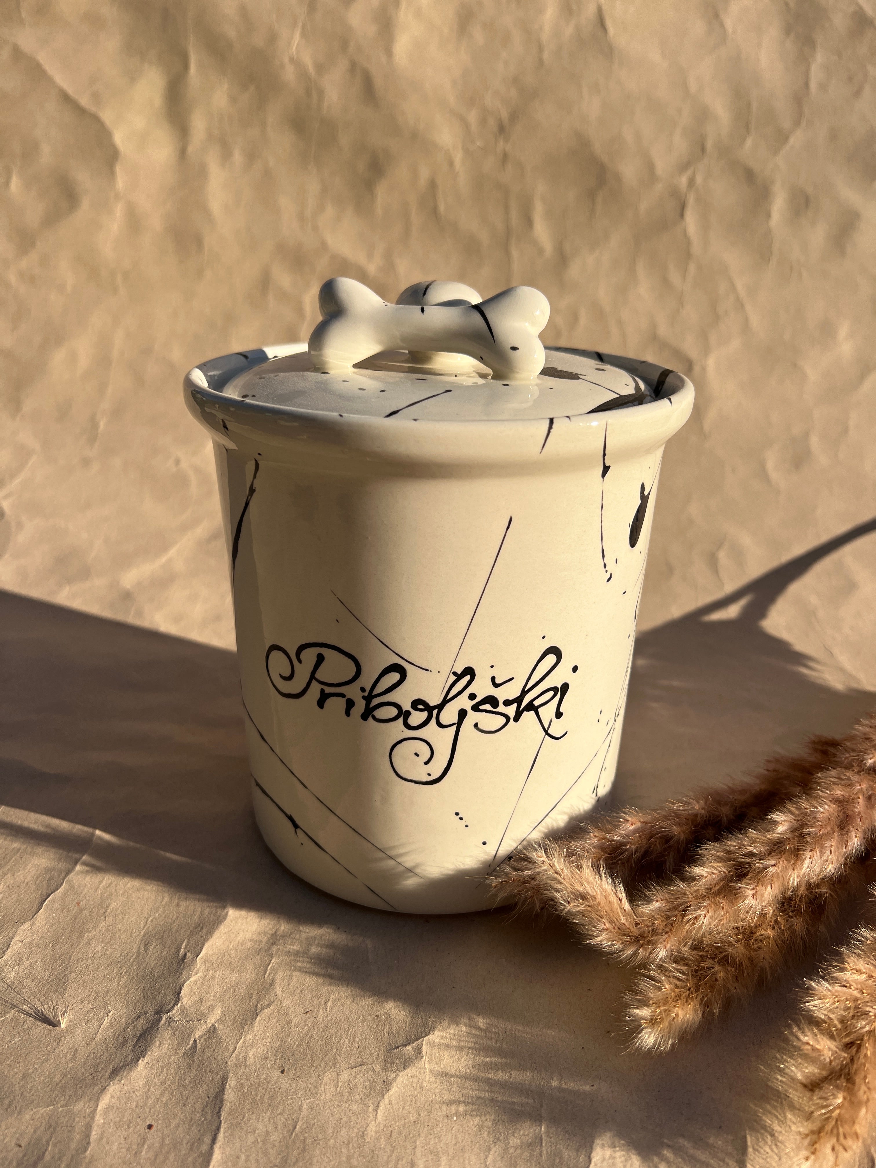 Treat Jar L - Black Splash -