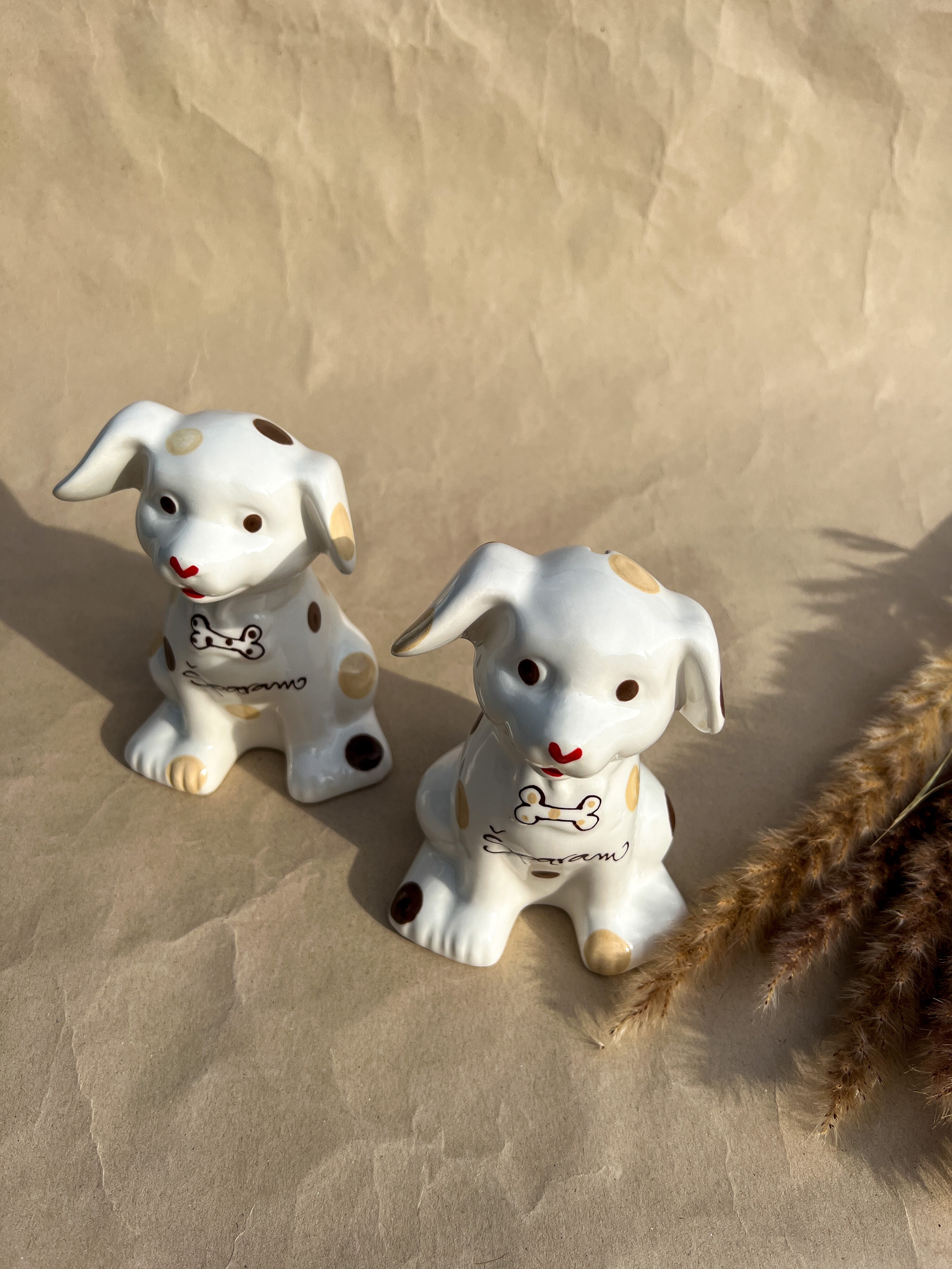 Piggy Bank - Brown Dots -