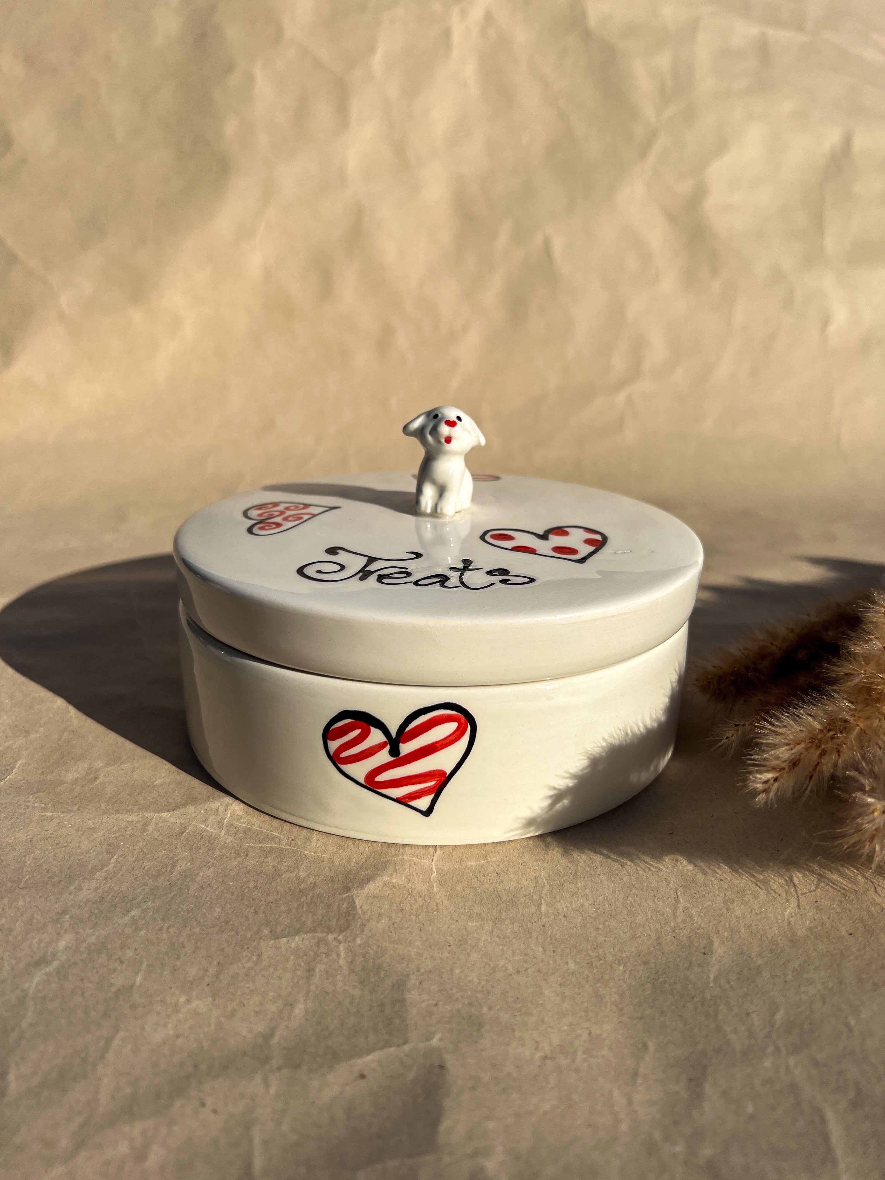 Treats jar - Hearts -
