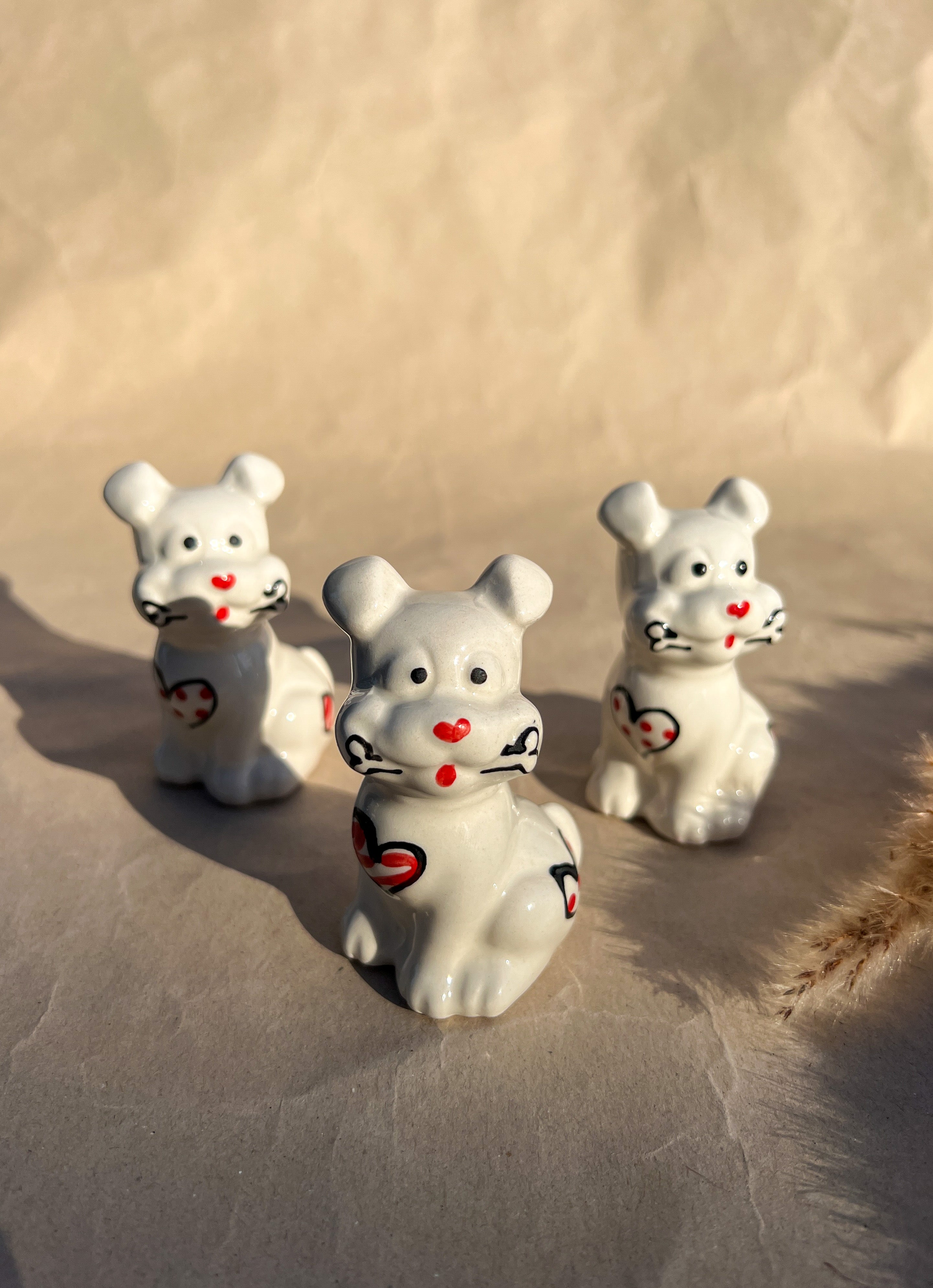 Dog Figure - Hearts