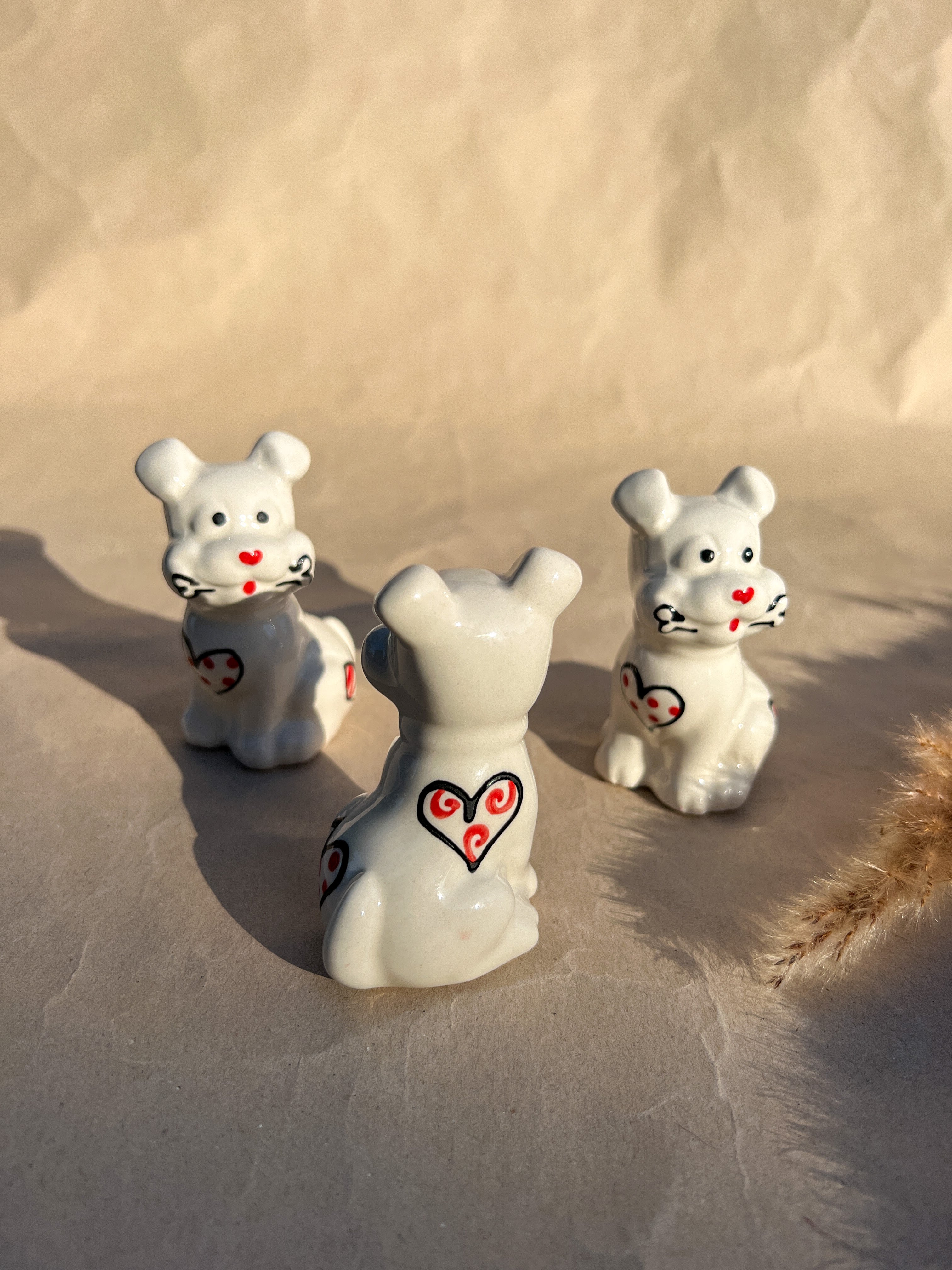 Dog Figure - Hearts