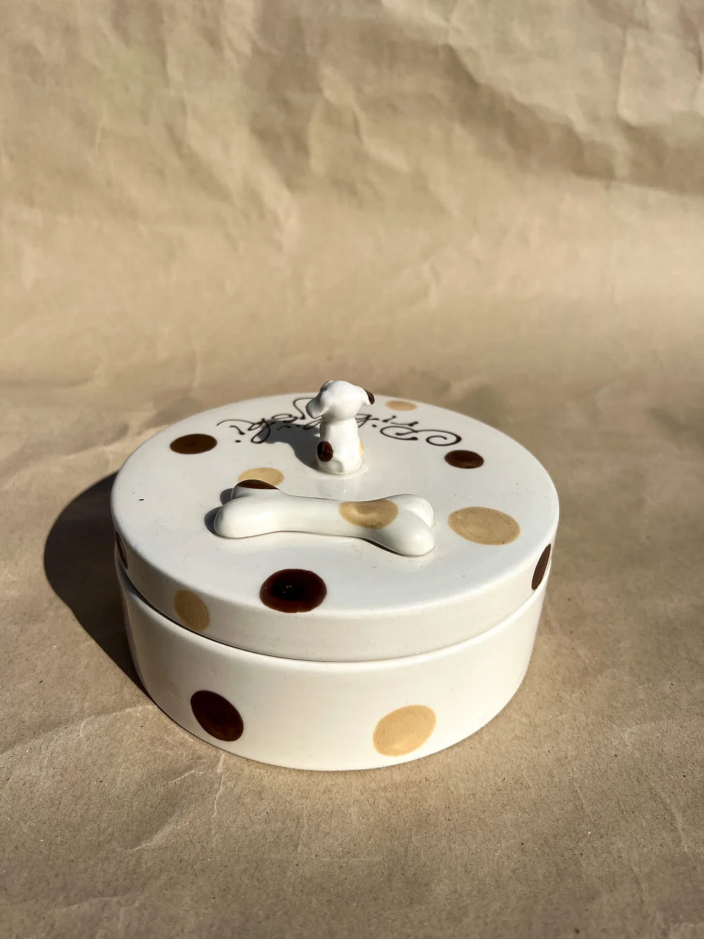 Treats Jar Scooby - Brown Dots -