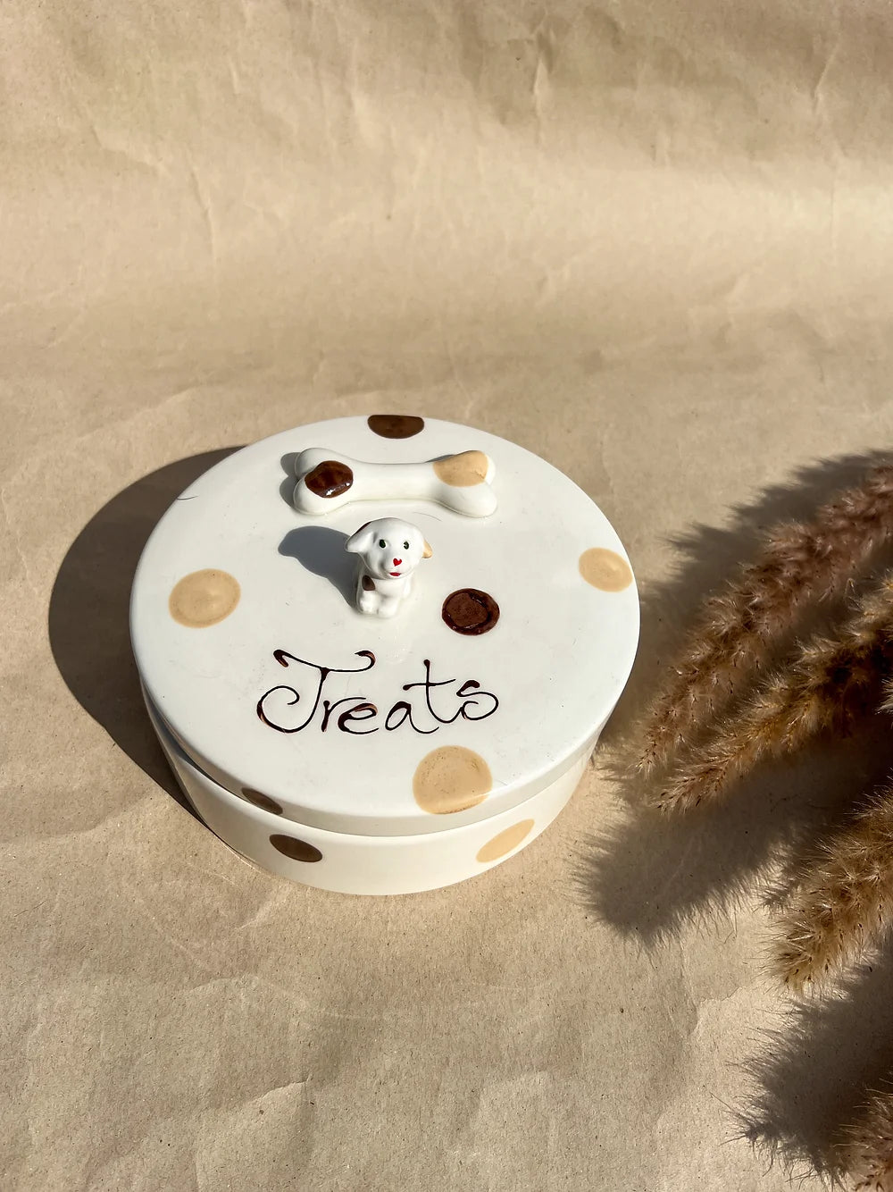 Treats Jar Scooby - Brown Dots -