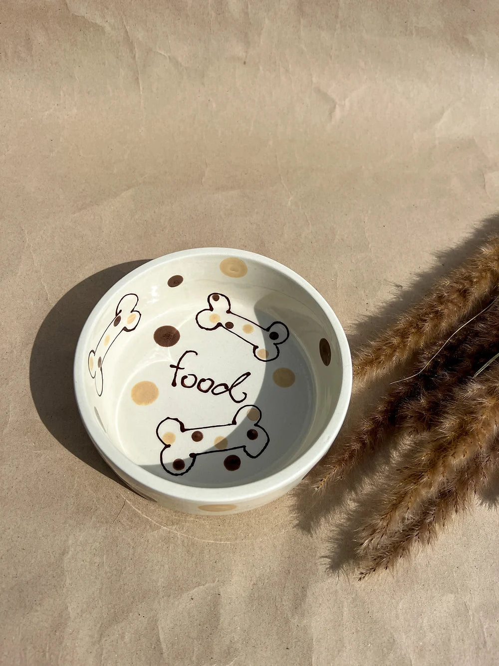 SNOOPY - Brown Dots / Bone - "Food" (Volume: 500ml)