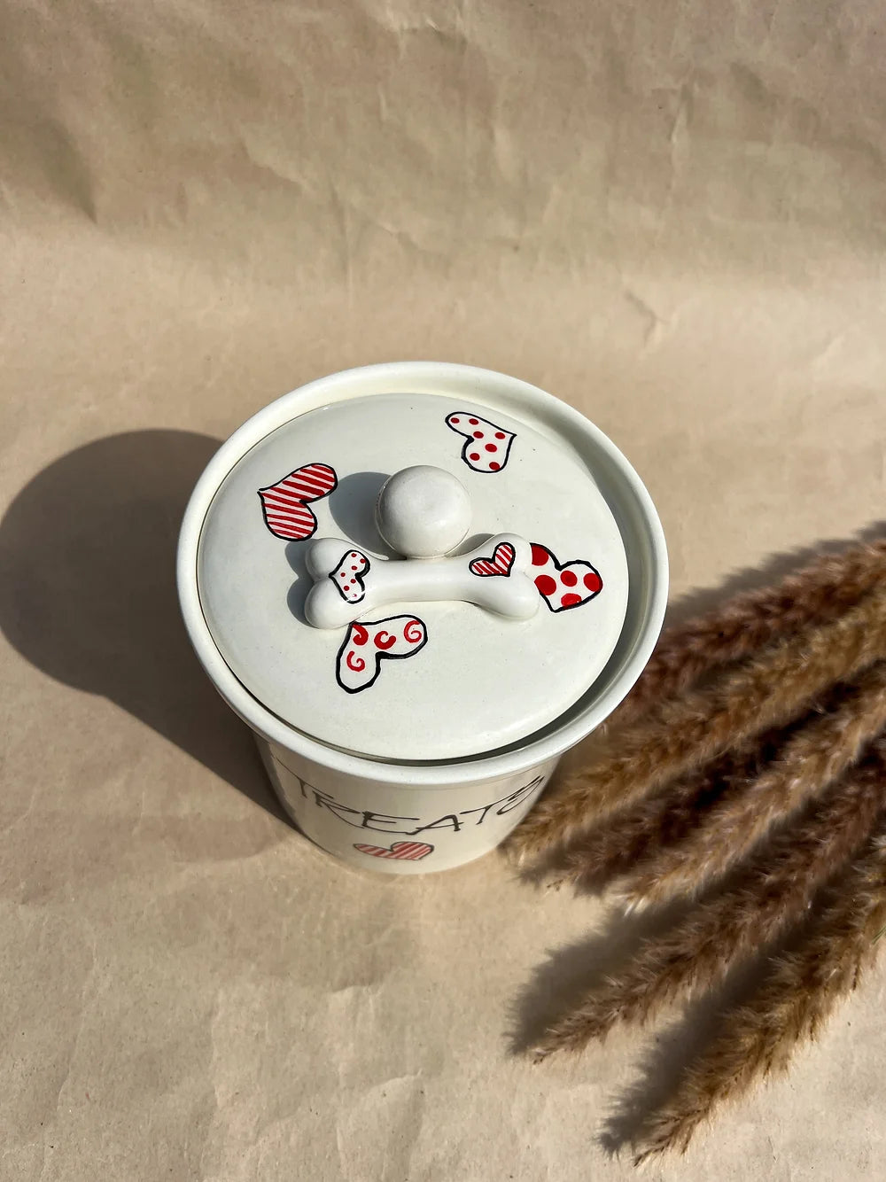 Treats Jar L - Hearts -