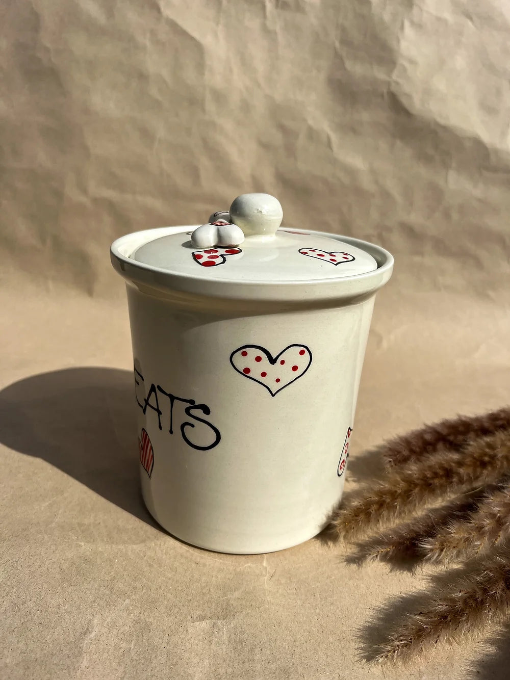 Treats Jar L - Hearts -