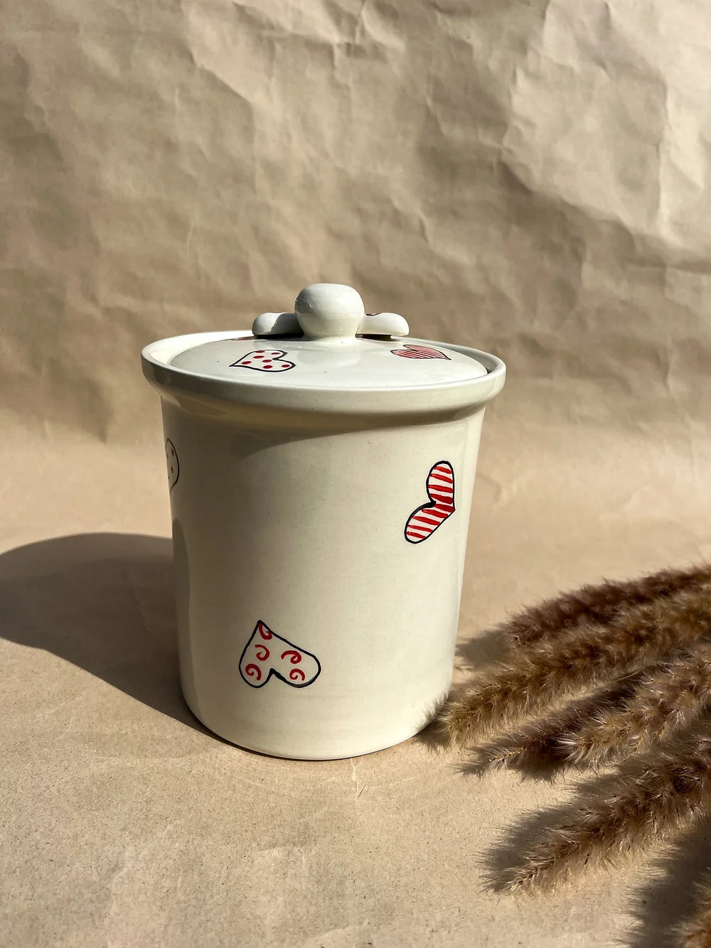 Treats Jar L - Hearts -
